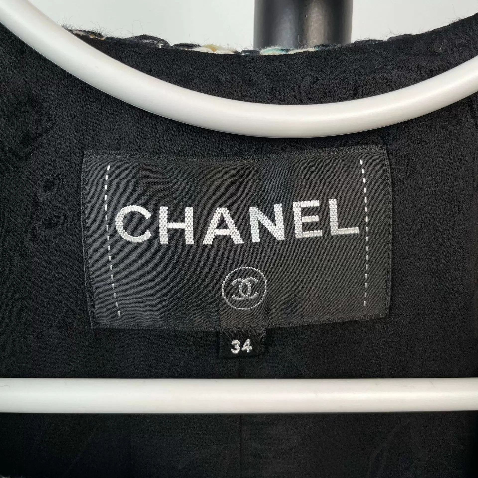 Chanel Chanel 95 New tweed jacket 34 black/white Size XS / US 0-2 / IT 36-38 - 3 Thumbnail