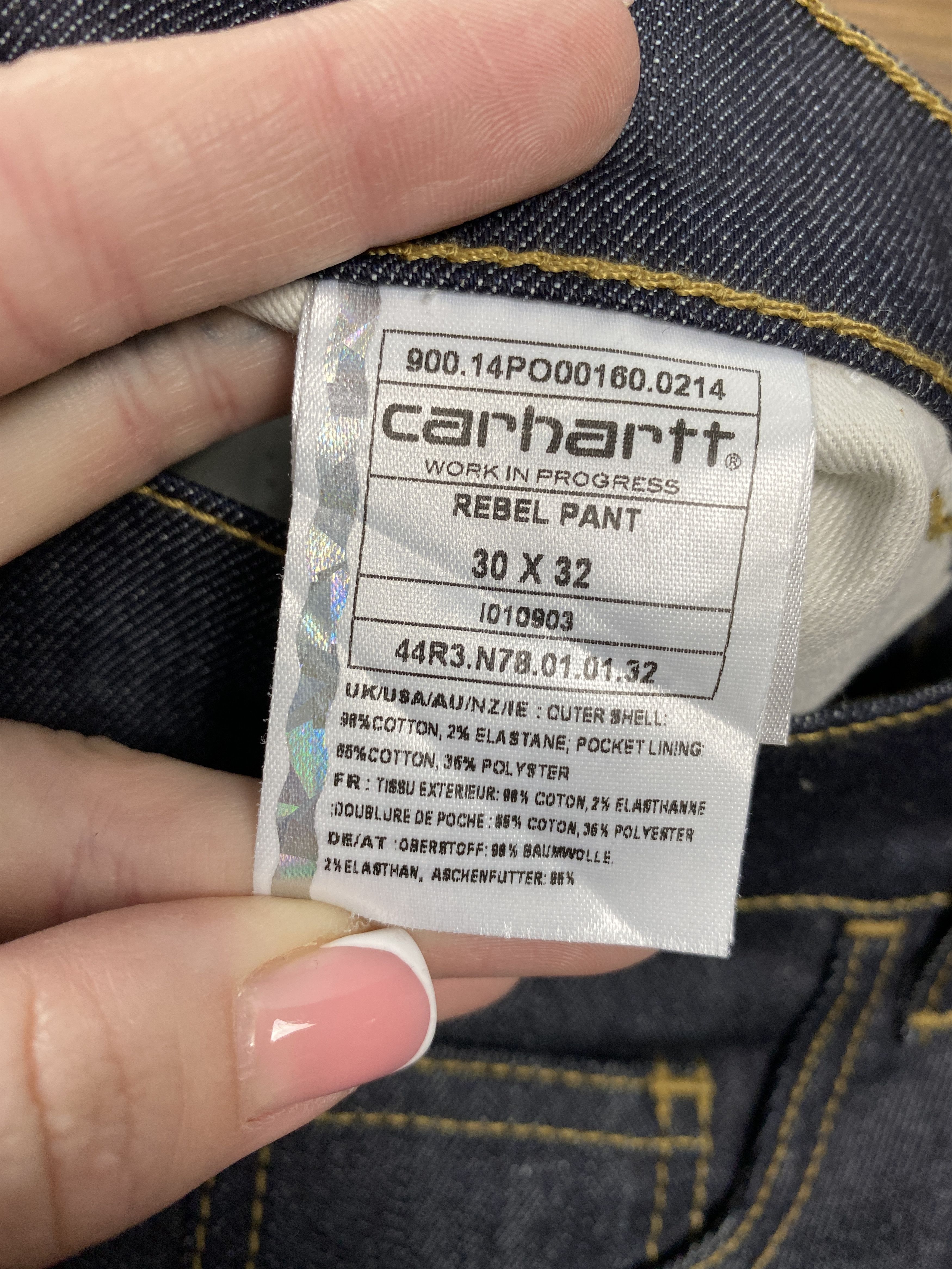 Carhartt Wip Carhartt Wip Mens Rebel Denim Pants Jeans Size US 30 / EU 46 - 8 Thumbnail