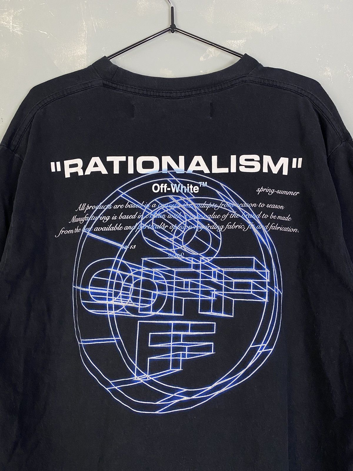 Off-White Off White SS21 “Rationalism” Mullet Tee Size US XXS / EU 40 - 2 Thumbnail