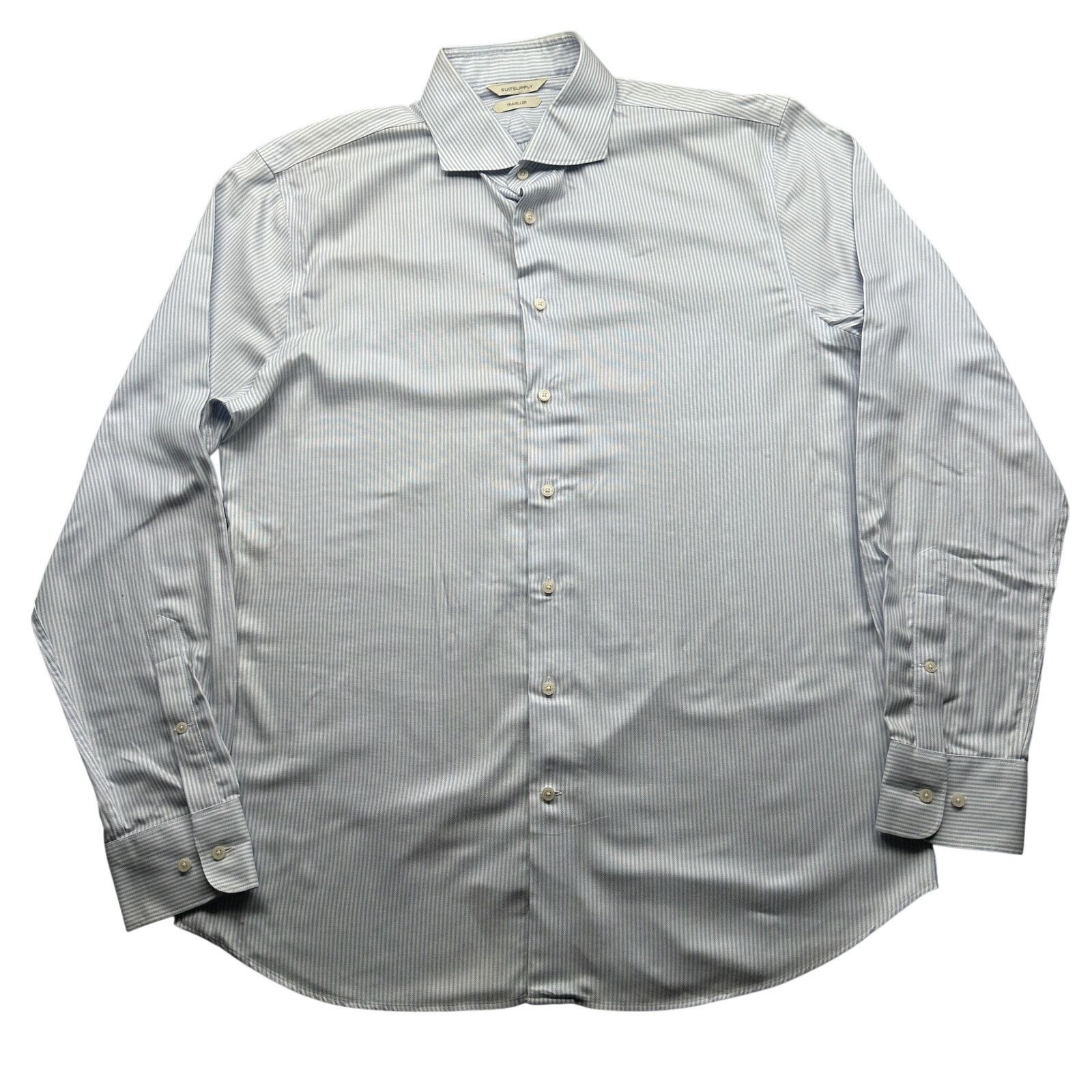 Suitsupply Suitsupply Traveller Extra Slim Fit Dress Shirt Men XL 17 43 Size US XL / EU 56 / 4 - 1 Thumbnail