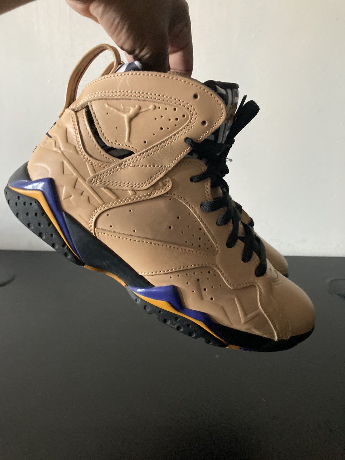 Jordan Brand Jordan Men's 7 Retro Afrobeats Vachetta Tan/Black-Taxi Size US 8.5 / EU 41-42 - 8 Thumbnail