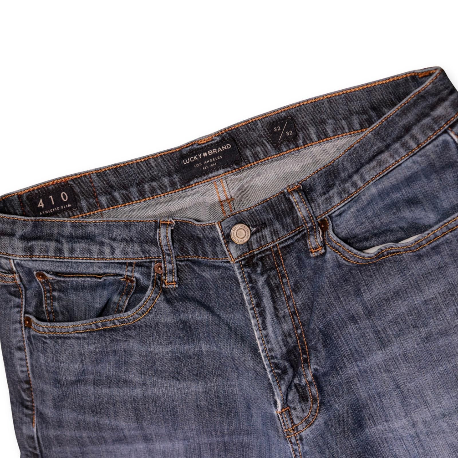 Lucky Brand Lucky Brand 410 Athletic Fit Jeans 32/32 Blue Size US 32 / EU 48 - 4 Thumbnail