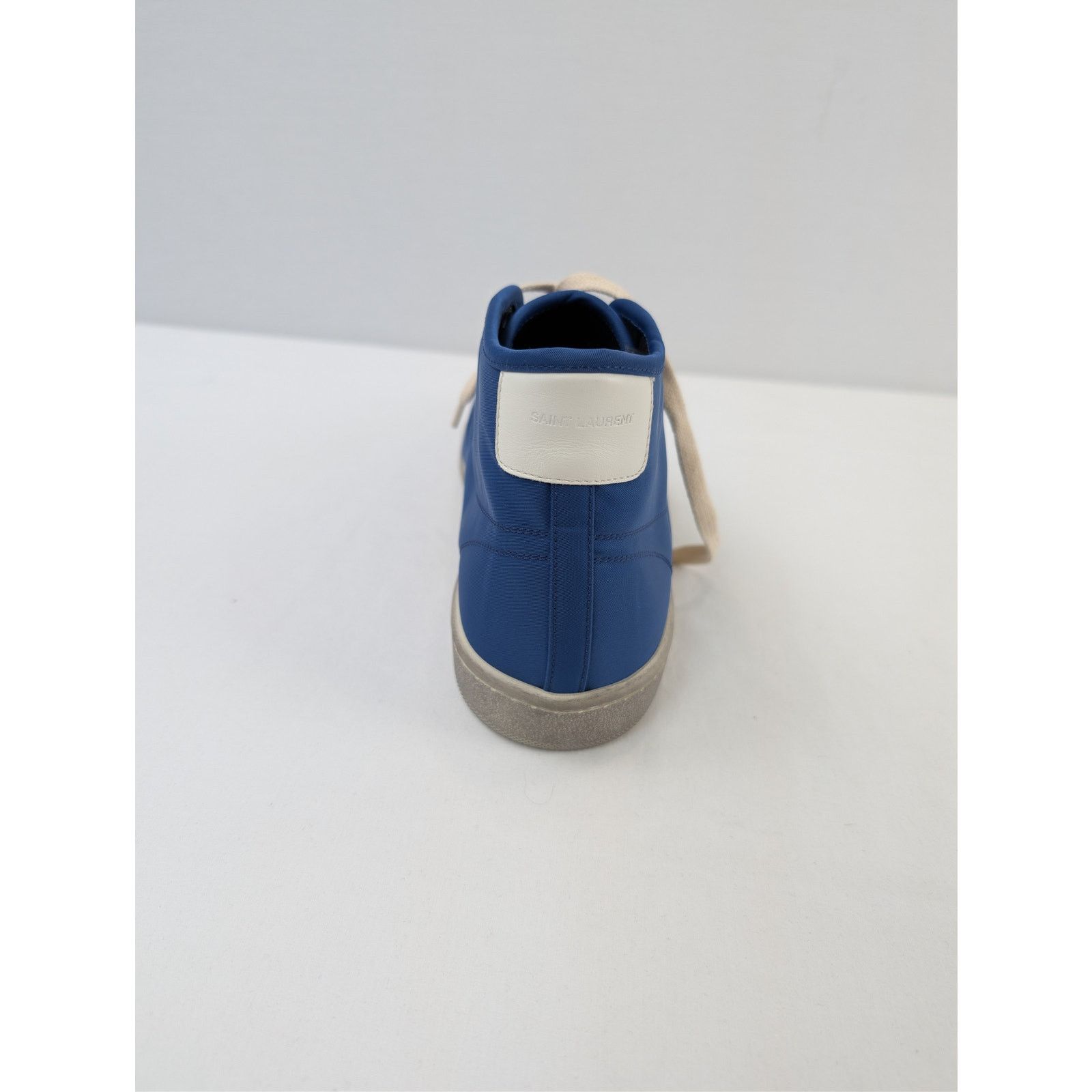 Saint Laurent Paris o1rshd1 Court Classic SL/39 mid-top sneakers in blue nylon Size US 9 / EU 42 - 14 Thumbnail