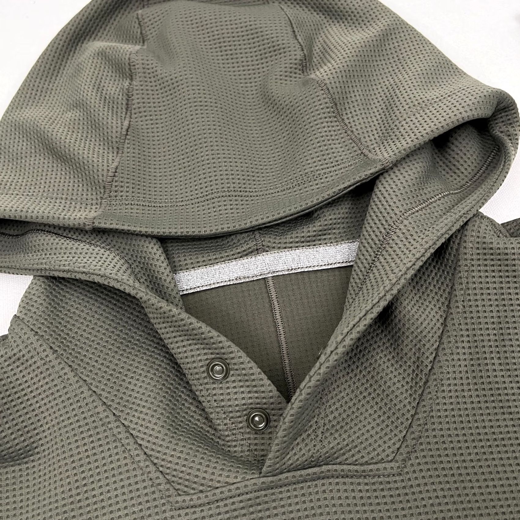 Lululemon Lululemon Stitch Shift Hoodie Mens S Green Waffle Knit Snap Active Pullover Prep Shirt Size US S / EU 44-46 / 1 - 4 Thumbnail