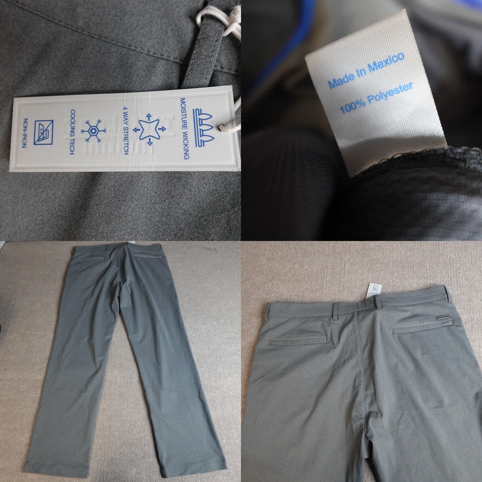 Vintage Twillory Pants 38 x 31 Gray Chino Solid Performance NEW Size US 38 / EU 54 - 8 Thumbnail