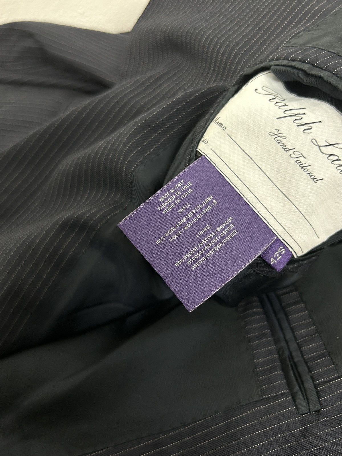 Polo Ralph Lauren Ralph Lauren Purple Label Striped Wool Blazer Size 42S Size 42S - 12 Thumbnail