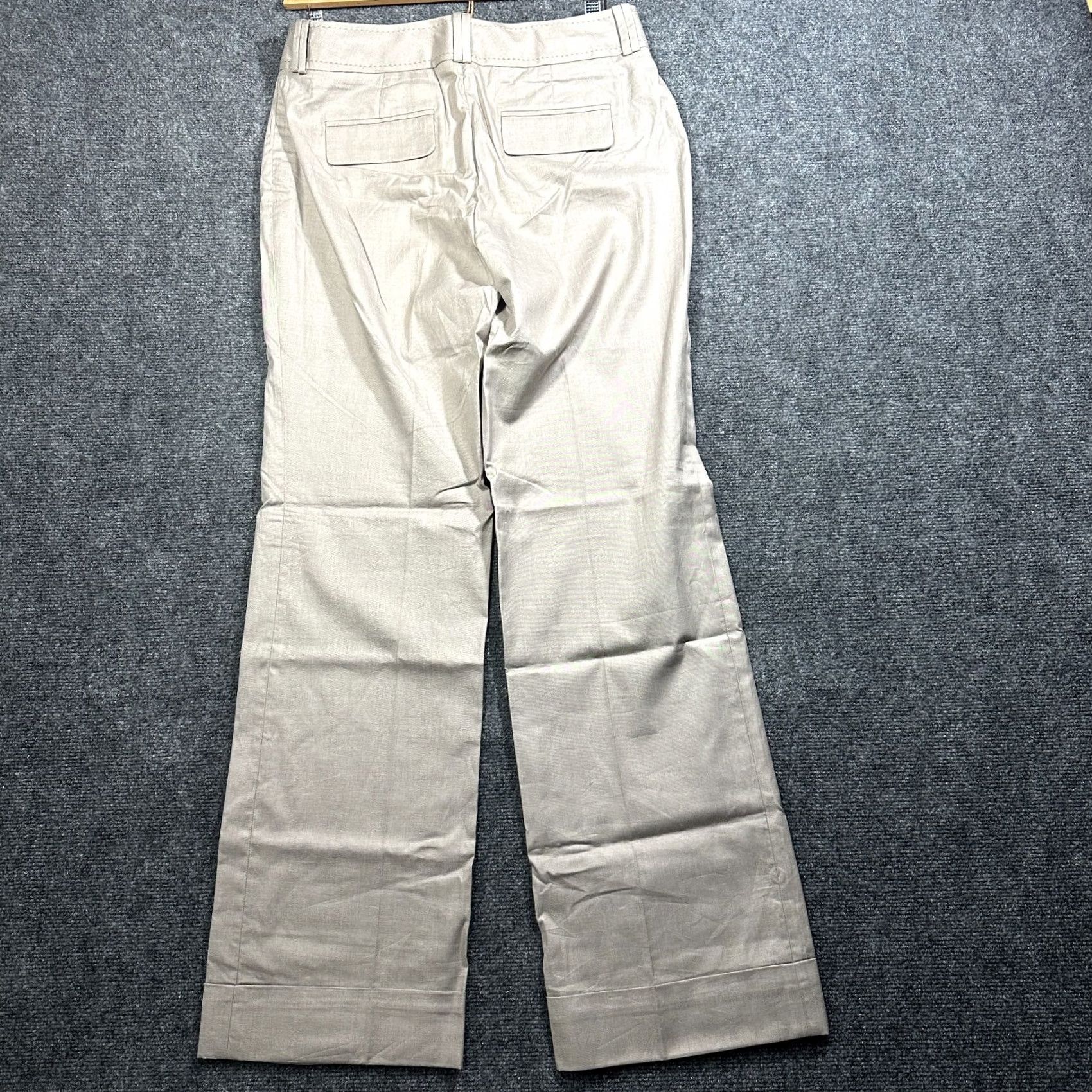Banana Republic Banana Republic Pants Womens 8 Jackson Fit Wide-Leg Cuffed Brown Cotton Blend Stretch Dress Pants Shirt: Pants? Size 30" / US 8 / IT 44 - 6 Thumbnail