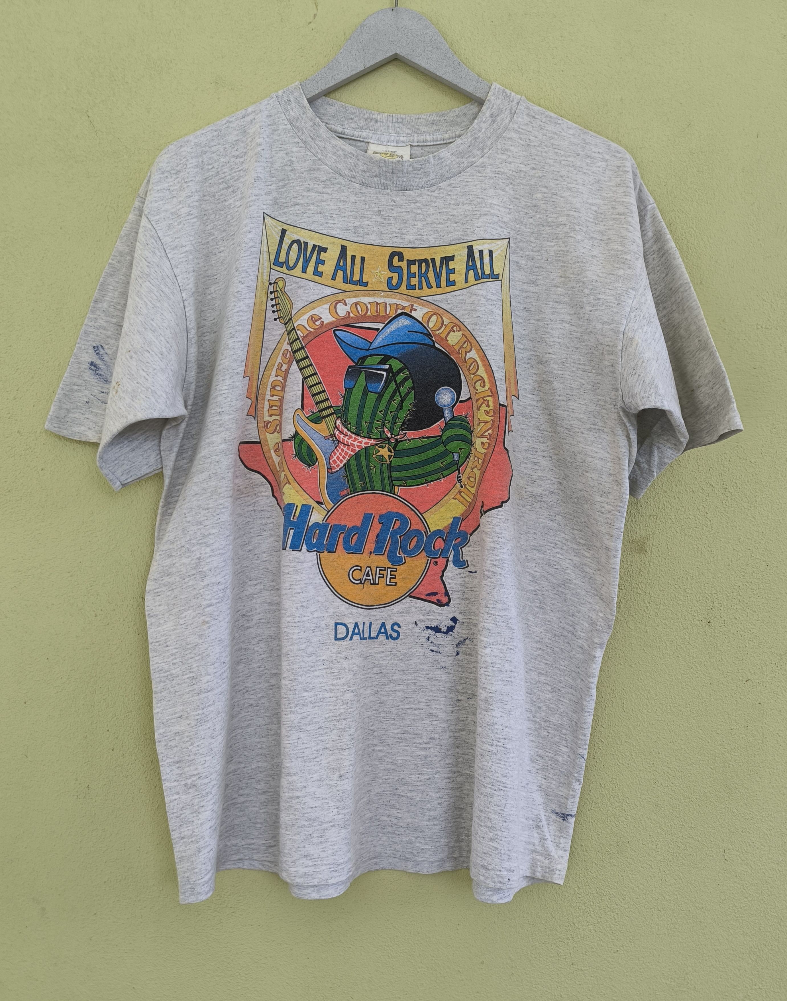 Hard Rock Cafe Vintage 90's HARD ROCK CAFE DALLAS tee Size US L / EU 52-54 / 3 - 1 Thumbnail