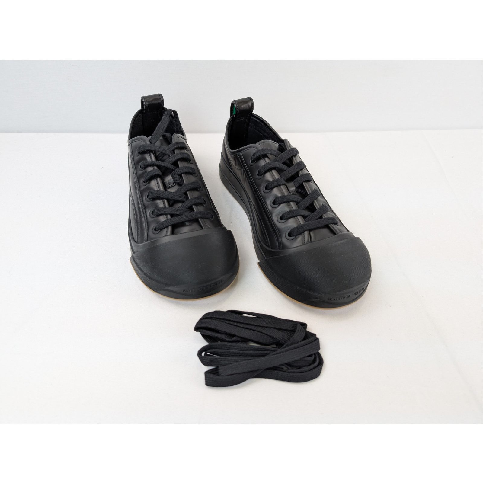 Bottega Veneta o1rshd1 City Calfskin Vulcan Sneakers in Black Size US 12 / EU 45 - 6 Thumbnail