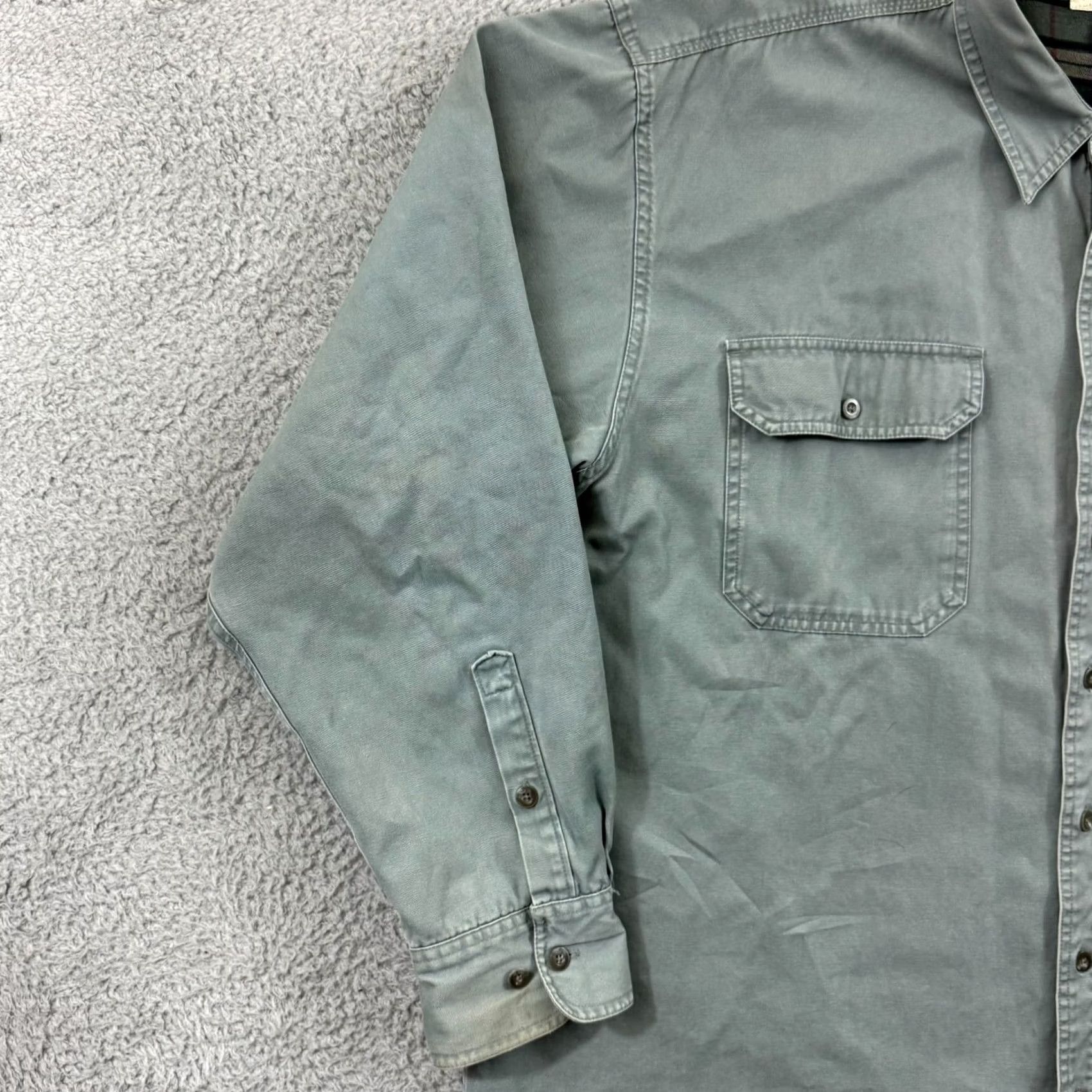 Vintage Cabela's Shacket Mens 3XLT Long Sleeve Flannel Lined Button Up Pocket Heavy USA Shirt Adult 3XL Tall Blue Solid Vintage No N/A Size US XXL / EU 58 / 5 - 5 Thumbnail