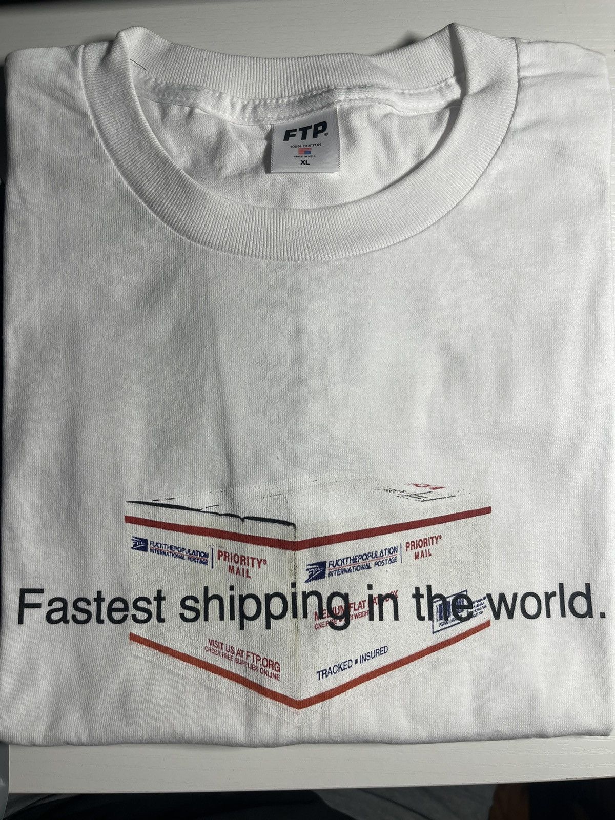 FTP USPS Fastest Shipping in the World T-Shirt Mens XL NEW