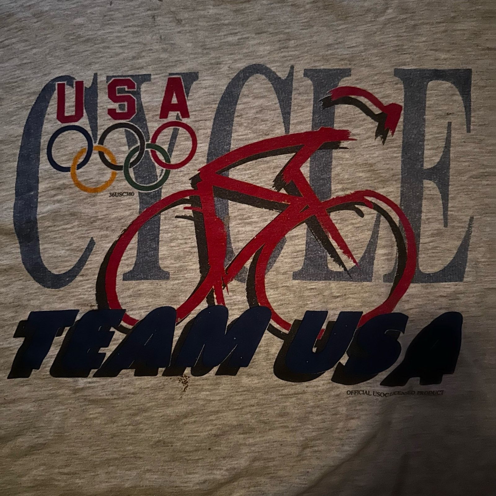 Hanes Vintage 90s Single Stitch Team Usa Cycle Graphic Tee Shirt Size US XL / EU 56 / 4 - 4 Thumbnail