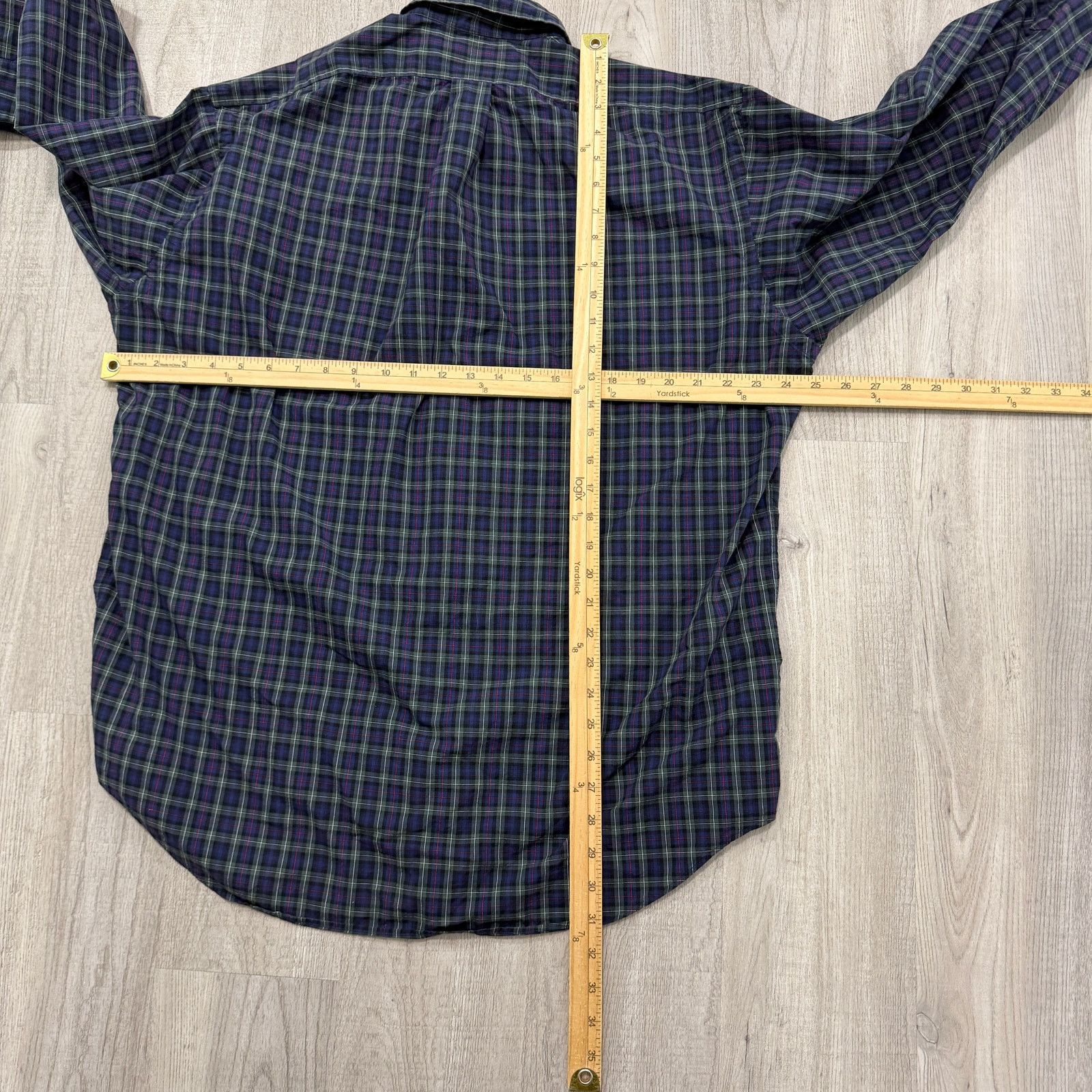 Polo Ralph Lauren Vintage Polo Ralph Lauren Blake Shirt Men's Large Blue Green Size US L / EU 52-54 / 3 - 6 Thumbnail