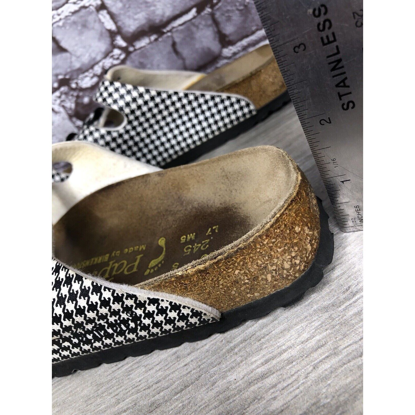 Birkenstock BIRKENSTOCK PAPILLIO Black White Leather Footbed Sandals Wom Size US 7.5 / IT 37.5 - 16 Thumbnail