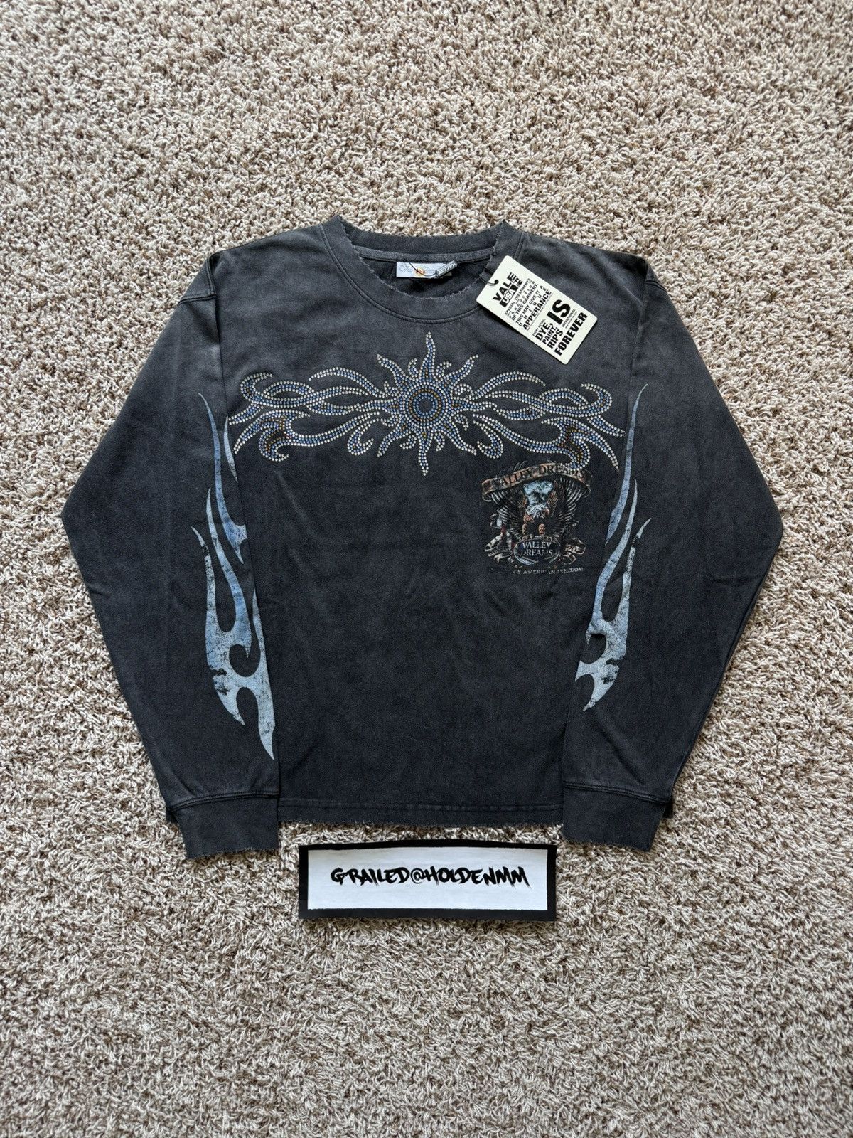 Vale Vale Forever Valley Black Bling Long Sleeve Tee Shirt L/S Size US S / EU 44-46 / 1 - 2 Thumbnail