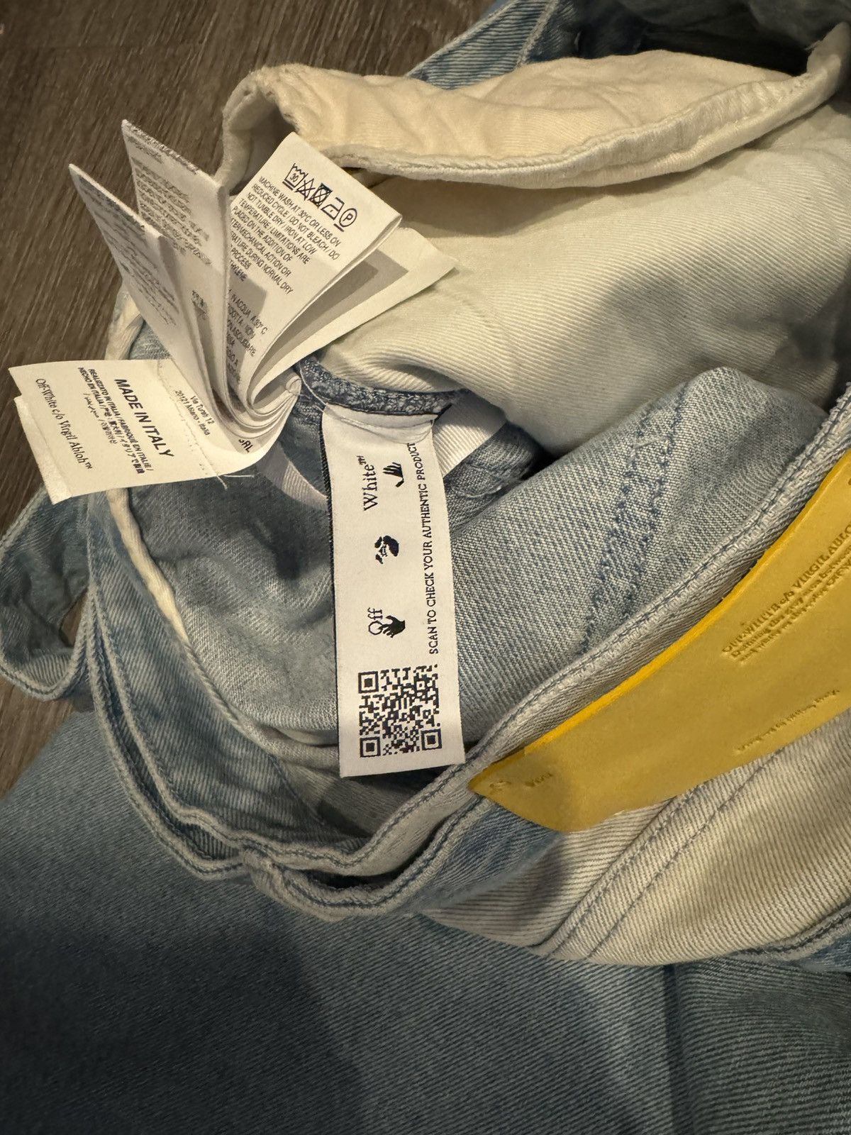 Off-White Off White Double Waist Double Knee Baggy Denim Jeans 30 Size US 30 / EU 46 - 17 Thumbnail