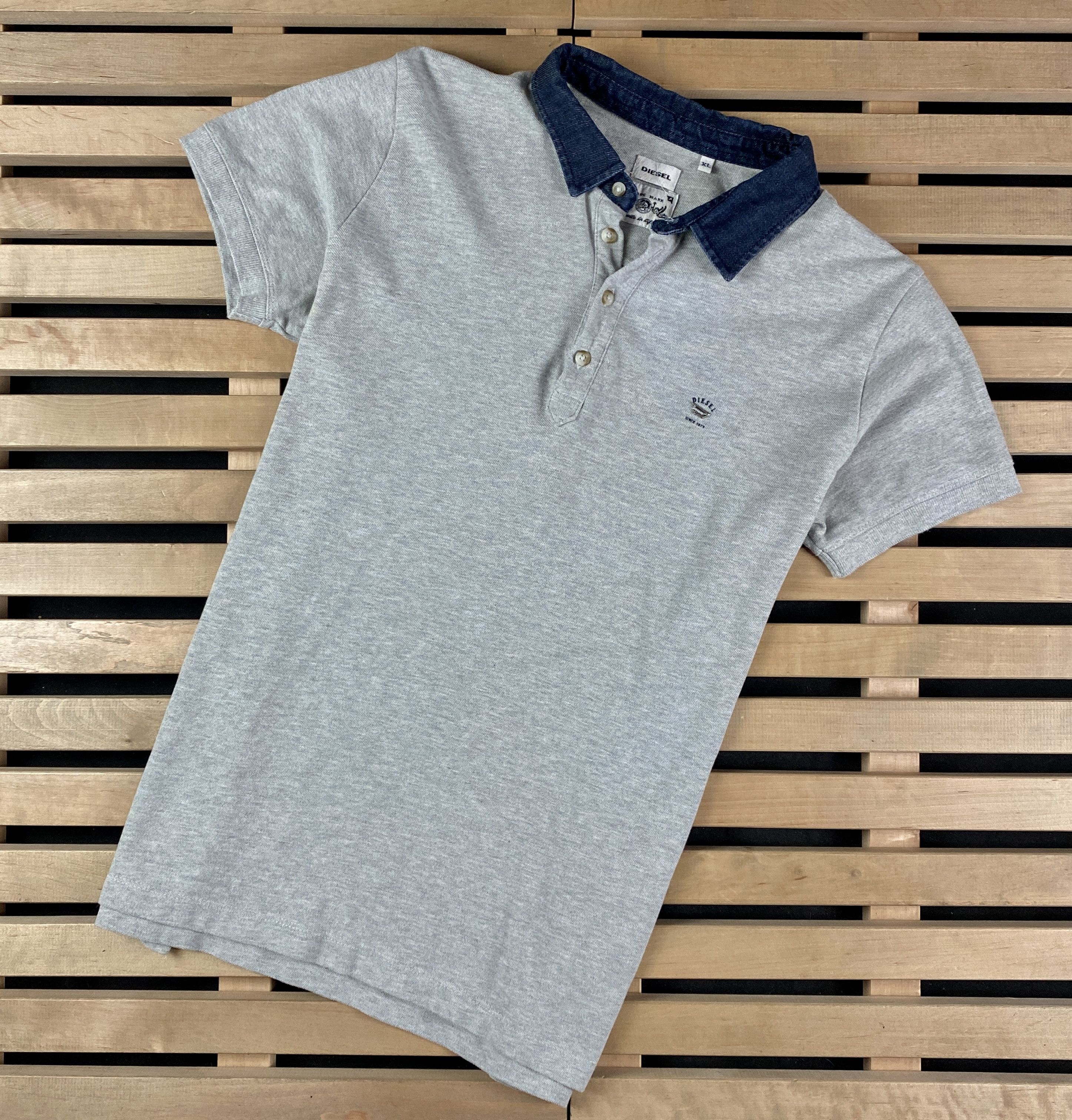 Diesel Men’s Polo T-Shirt Diesel Size XL Gray Size US XL / EU 56 / 4 - 1 Thumbnail