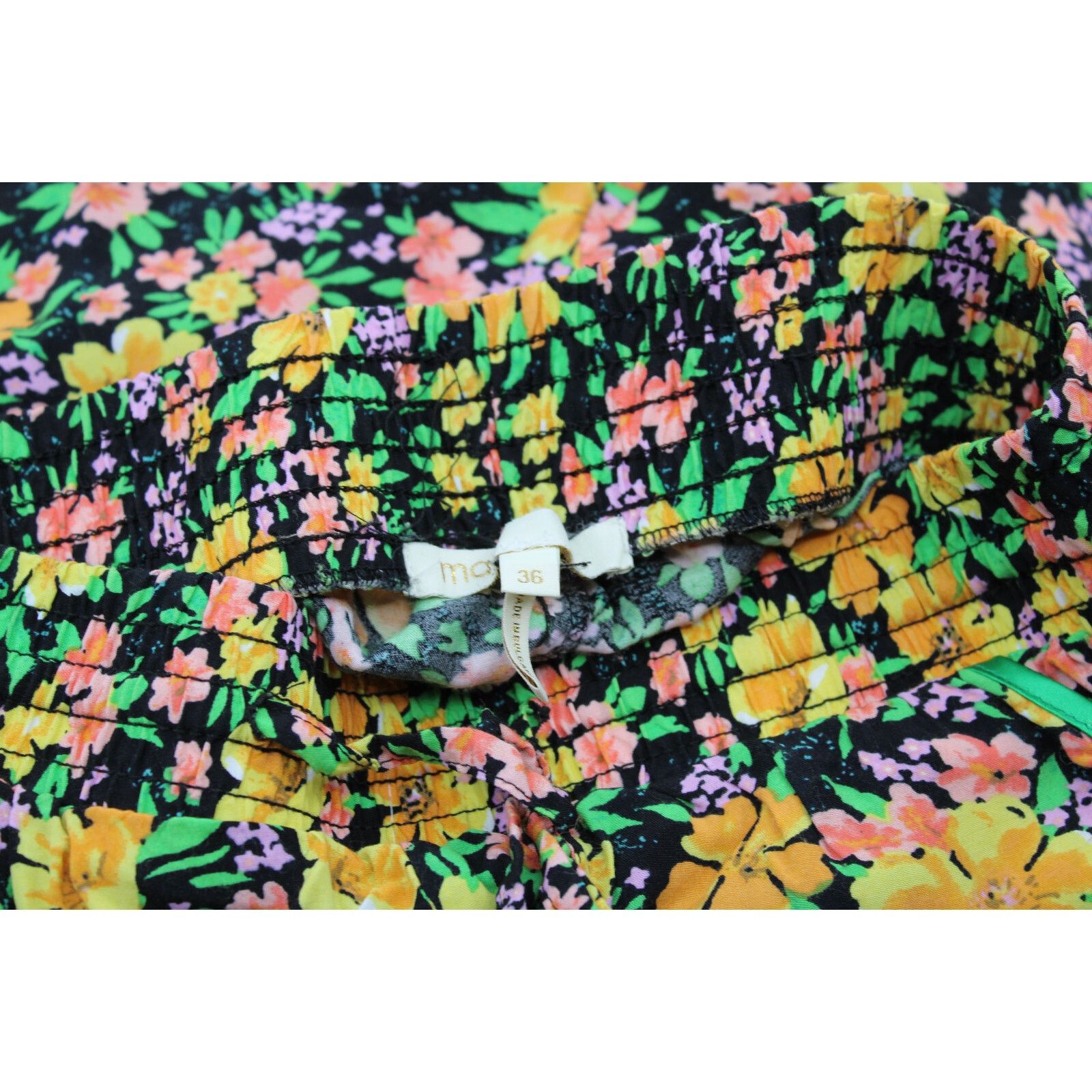 Maje MAJE Ikael Piped Floral Shorts Satin Piping Pockets 36 Small Size 25" / US 0 / IT 36 - 5 Thumbnail