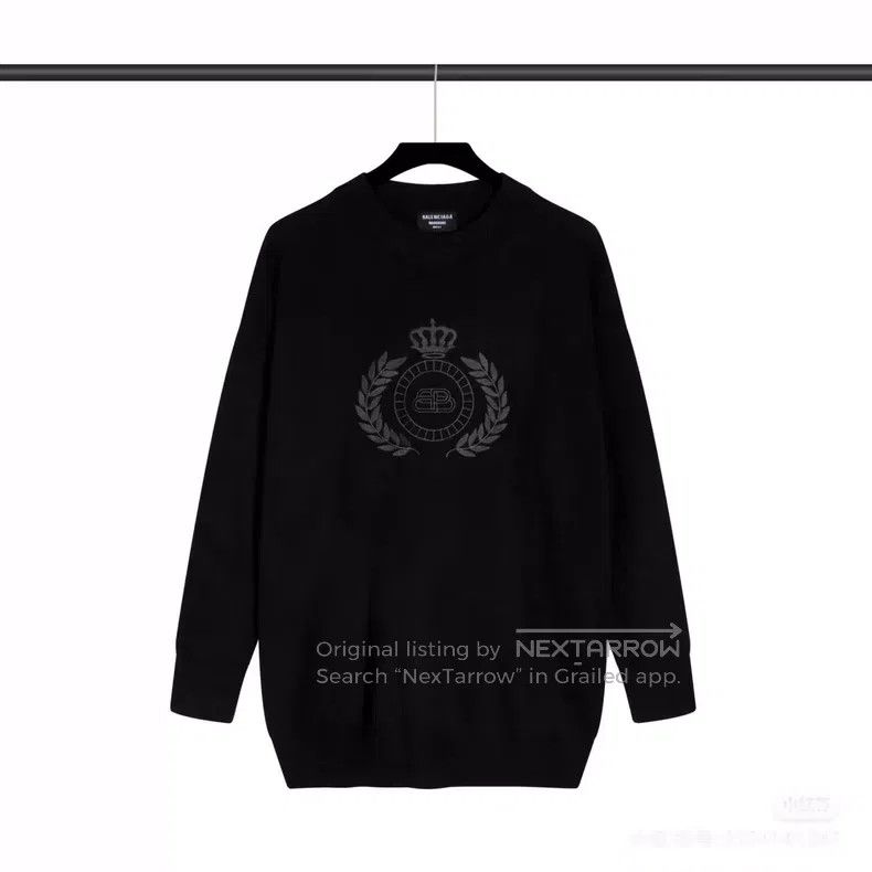Balenciaga Balenciaga Double B Wheat Crown Embroidered Logo Round Nec Size US S / EU 44-46 / 1 - 8 Thumbnail