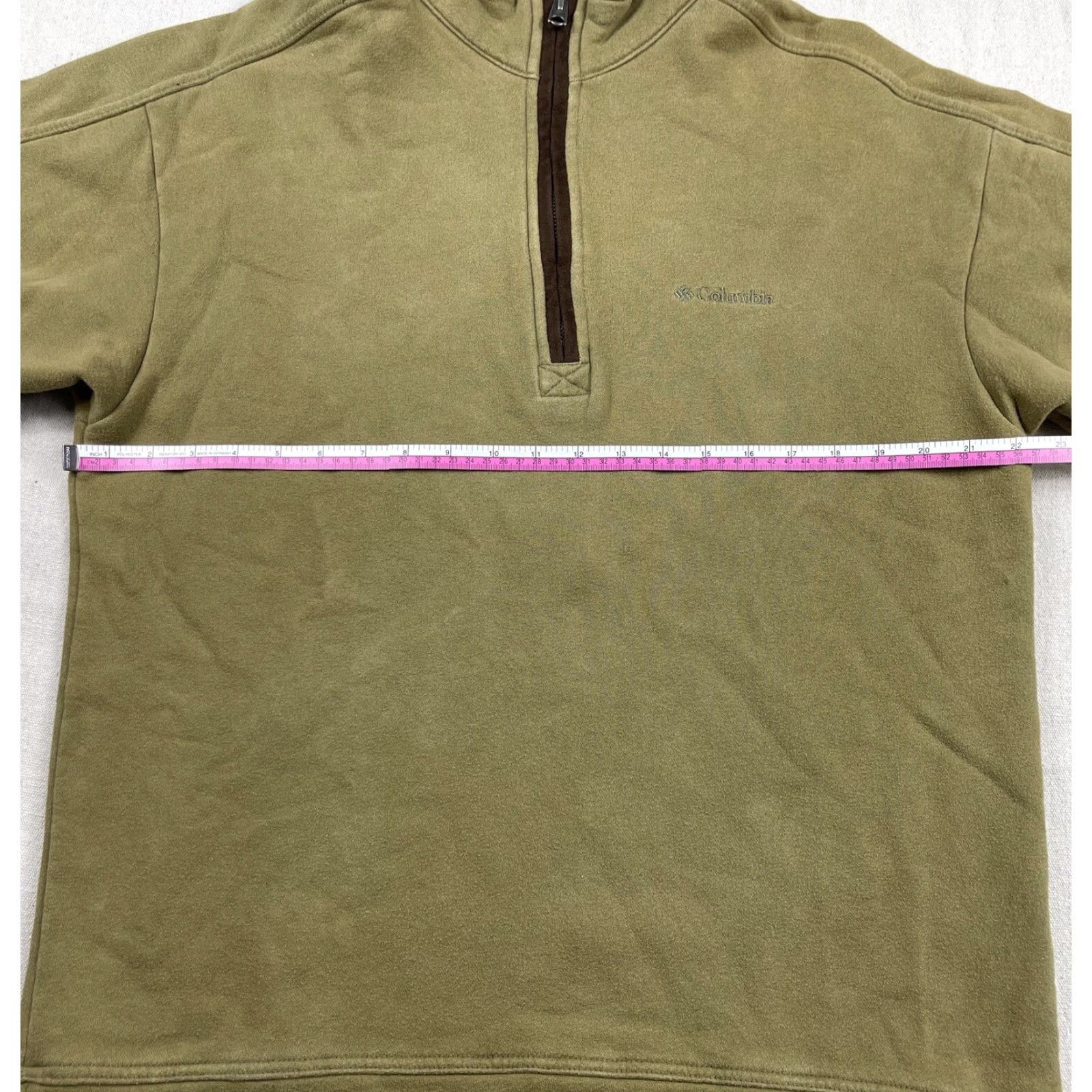 Olive Columbia 1/4 Zip Sweater Military Olive Green Pullover Sz M Sweatshirt Mens Regular Size M Green Solid Knit-Fleece Zippered Casual Comfort Top Size US M / EU 48-50 / 2 - 6 Thumbnail