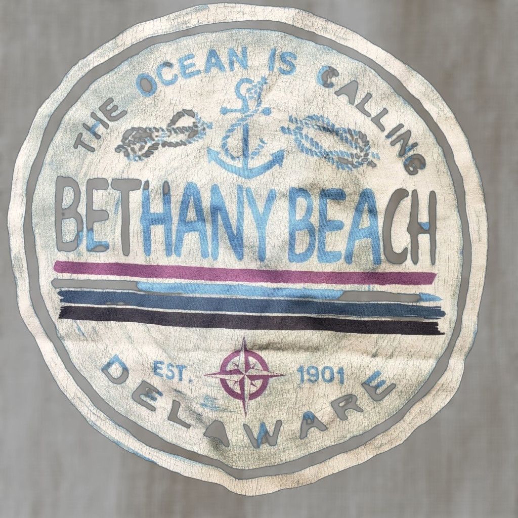 Vintage Bethany Beach Delaware DE Blue Tank Top Tee T-Shirt Adult Men's Size L Large Shirt Mens Blue Beach Graphic Tee 90s Size US L / EU 52-54 / 3 - 1 Thumbnail