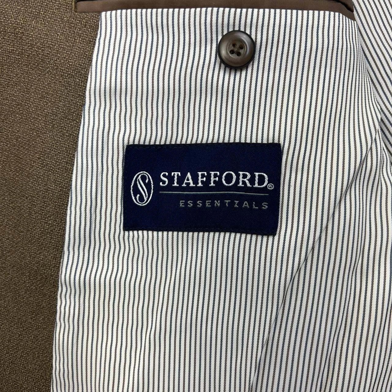 Stafford Stafford Essentials Blazer Jacket Men 44R Two Button Size 44R - 7 Thumbnail