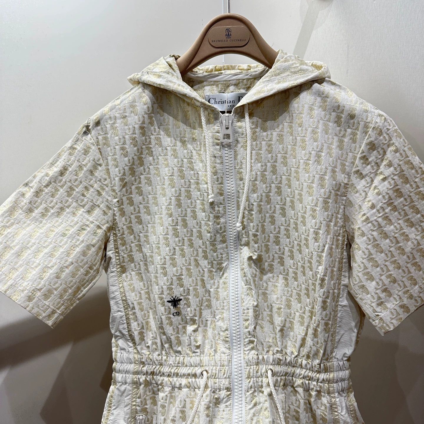 Christian Dior Monsieur Dior apr219 all-over Oblique hooded jumpsuit 38 polyester Size 27" / US 4 / IT 40 - 8 Thumbnail