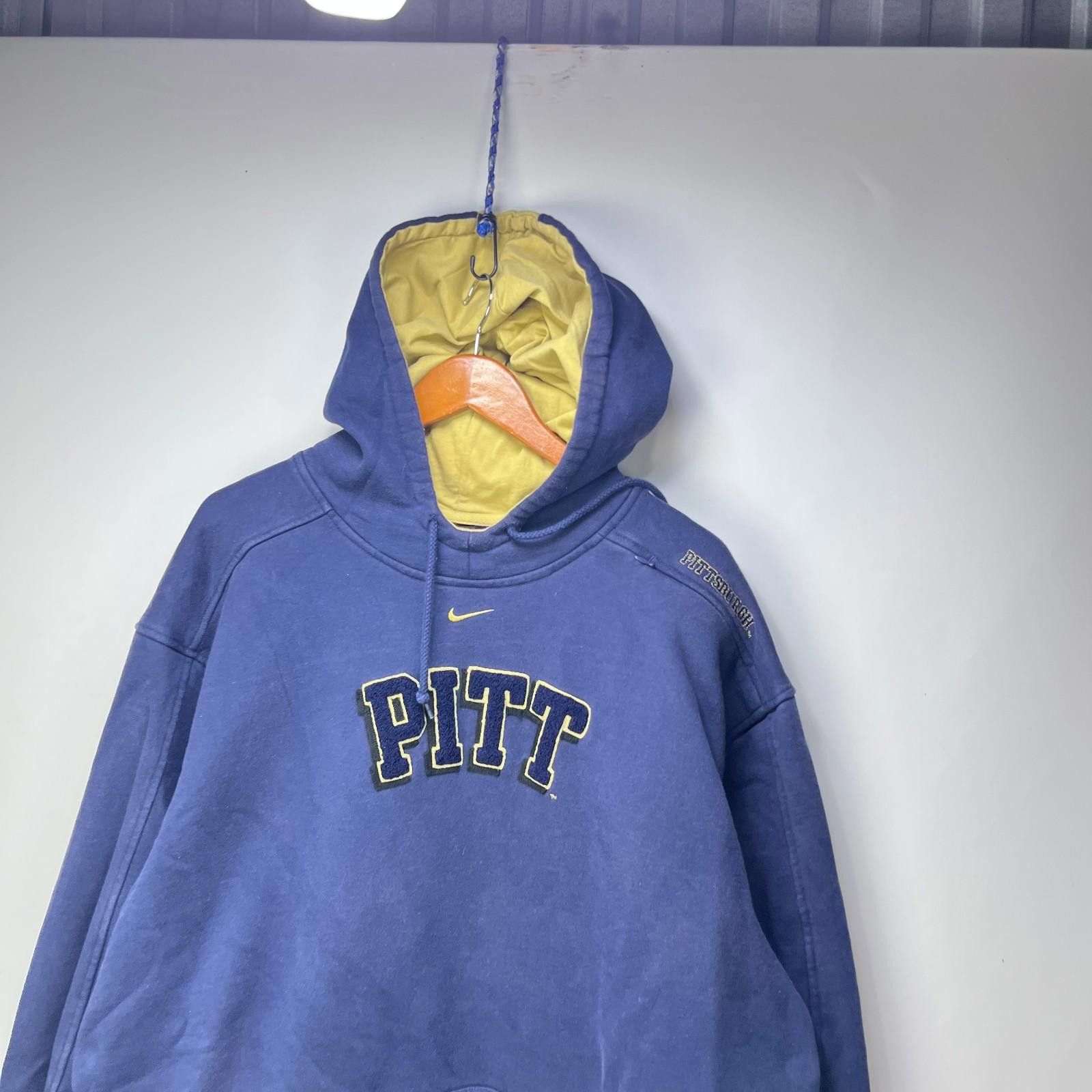 Nike Vintage Nike Pittsburgh Panthers Pitt Swoosh Hoodie 2XL Size ONE SIZE - 2 Thumbnail