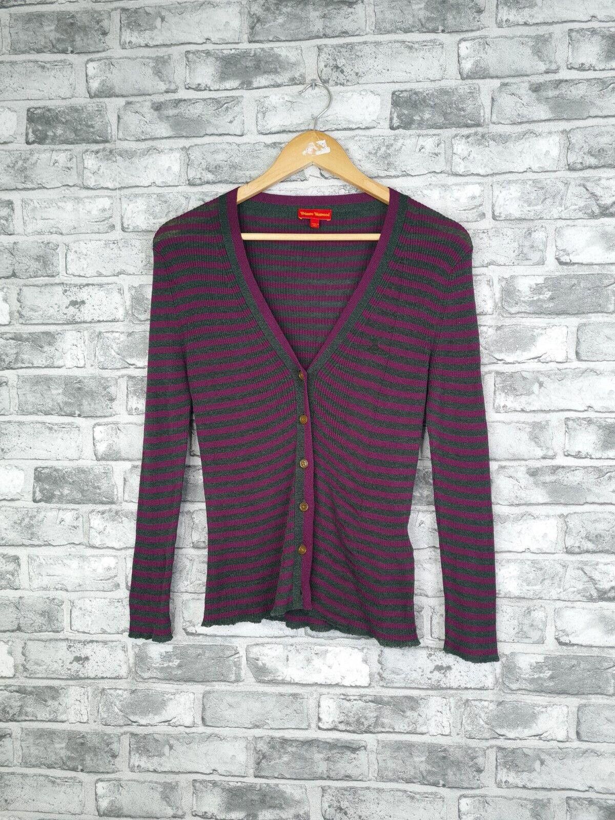 Vivienne Westwood Red Label パープル カーディガン1 Vintage Vivienne Westwood Orb Tree Purple Cropped Cardigan Shirt