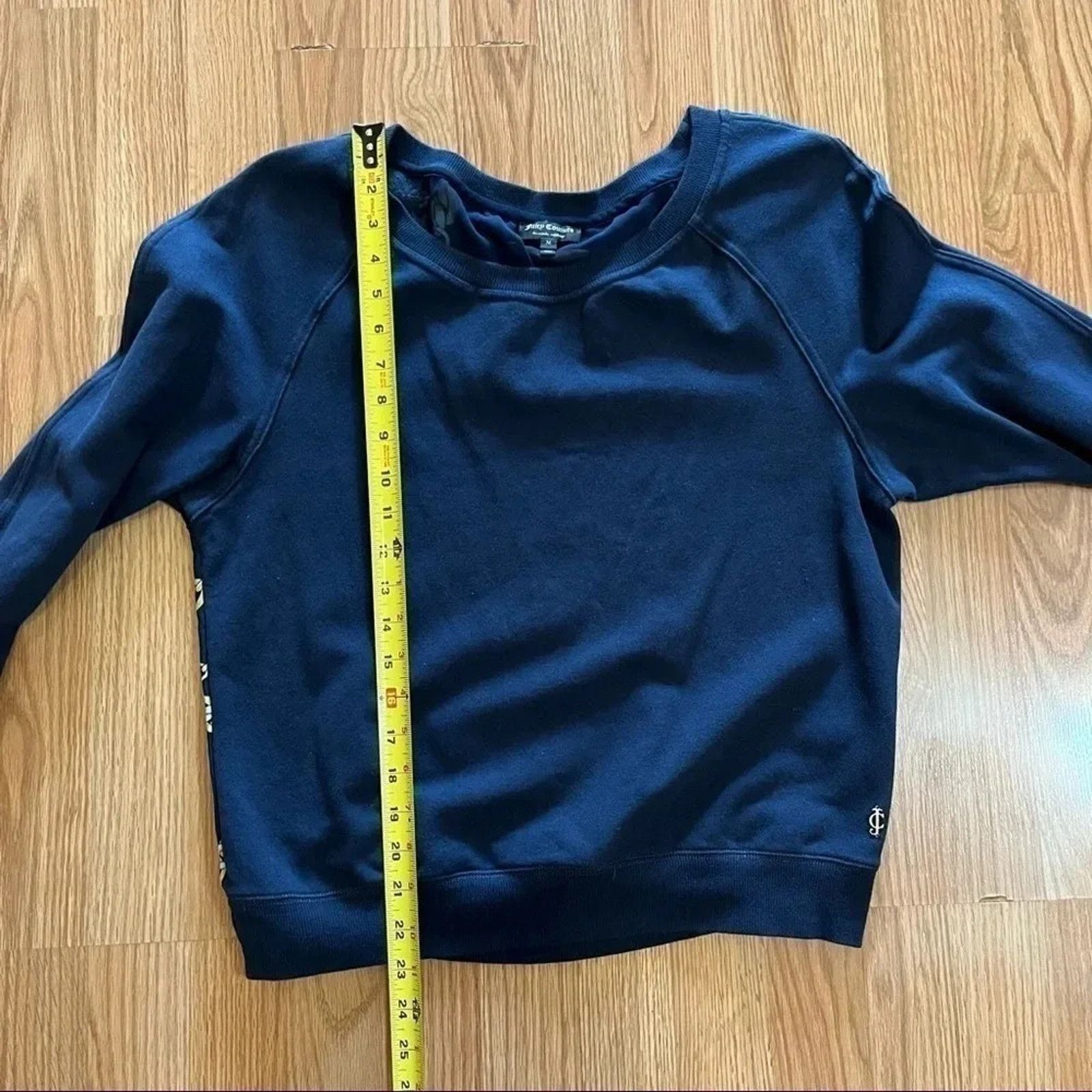 Juicy Couture Juicy Couture Navy Sheer Back Chains Long Sleeve Sweatshirt Size M / US 6-8 / IT 42-44 - 8 Thumbnail