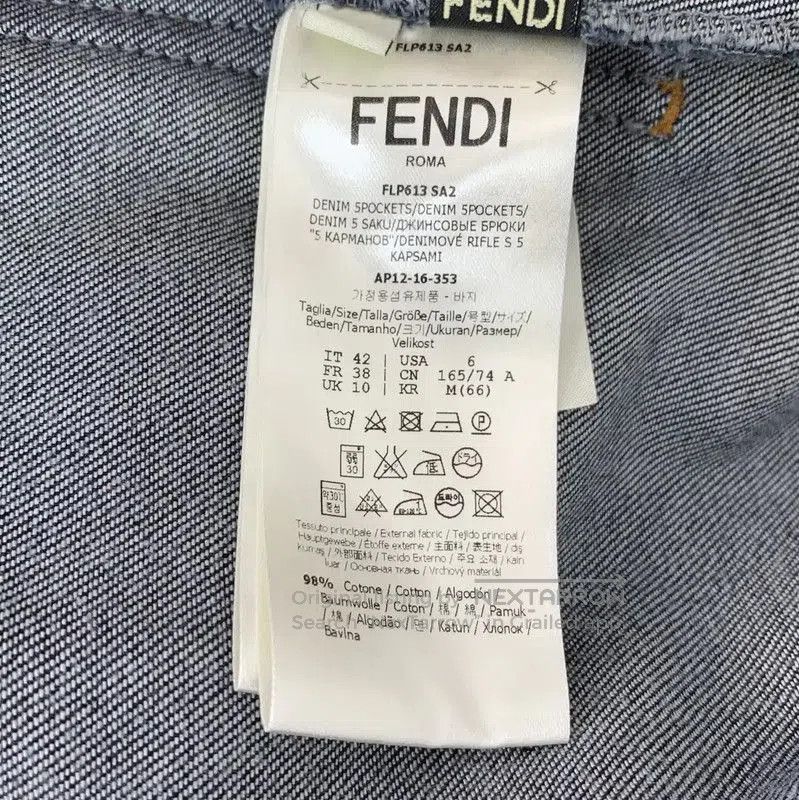 Fendi Fendi Blue Cotton Casual Pants for Women . Size 26" / US 2 / IT 38 - 8 Thumbnail