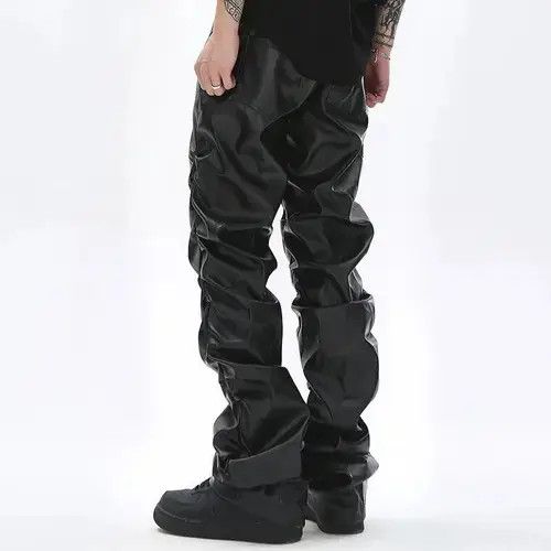 Japanese Brand Pu Leather Pants Size US 32 / EU 48 - 4 Thumbnail