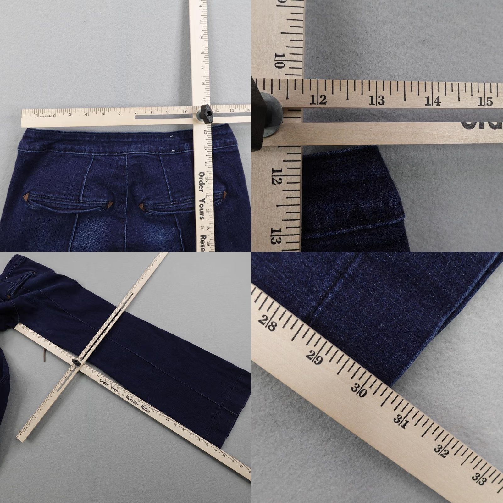 Vintage IDYLLWIND Jeans Womens Blue Denim Western Flared Lace Up Miranda Lambert 8/32 Size 30" / US 8 / IT 44 - 8 Thumbnail
