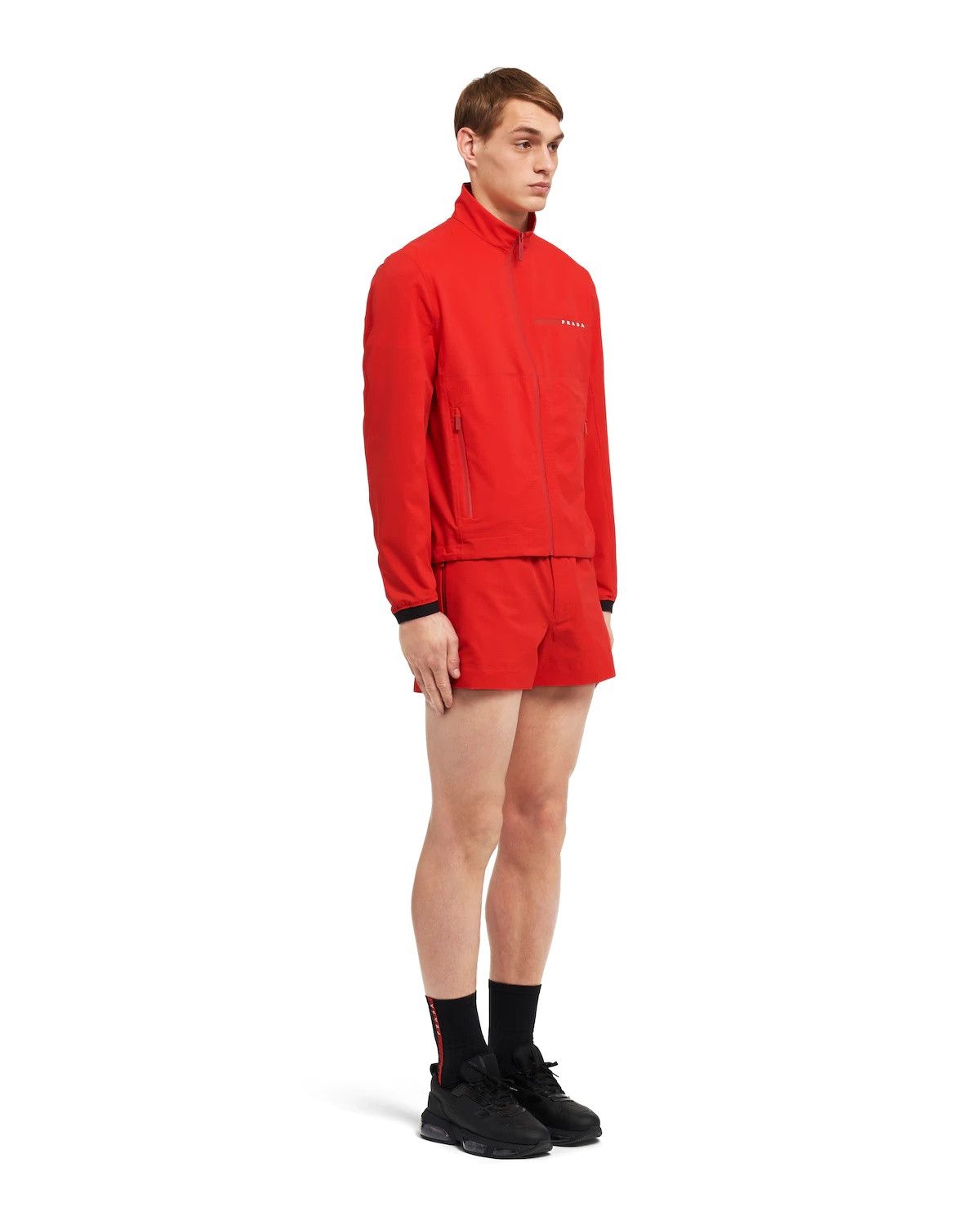 Prada o1la1rc1a0925 Light Bi-Stretch Jacket in Red Size US L / EU 52-54 / 3 - 3 Thumbnail