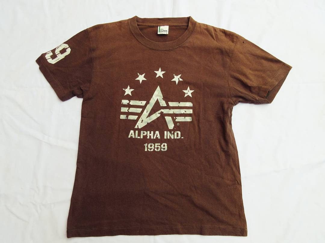 Alpha Industries Alpha Industries brown tee tshirt T shirt With Camouflage Size US M / EU 48-50 / 2 - 1 Preview