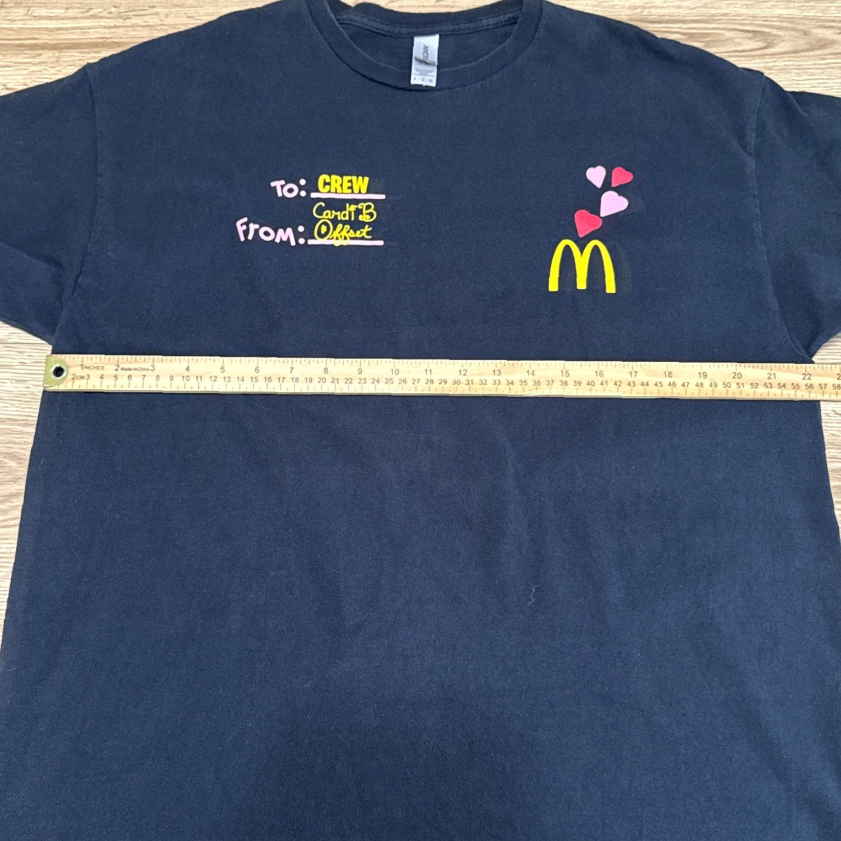 Gildan VINTAGE McDonald's Crew T-Shirt Men XL Short Sleeve Black Gildan Valentines Day Cardi B Offset Size US XL / EU 56 / 4 - 7 Thumbnail