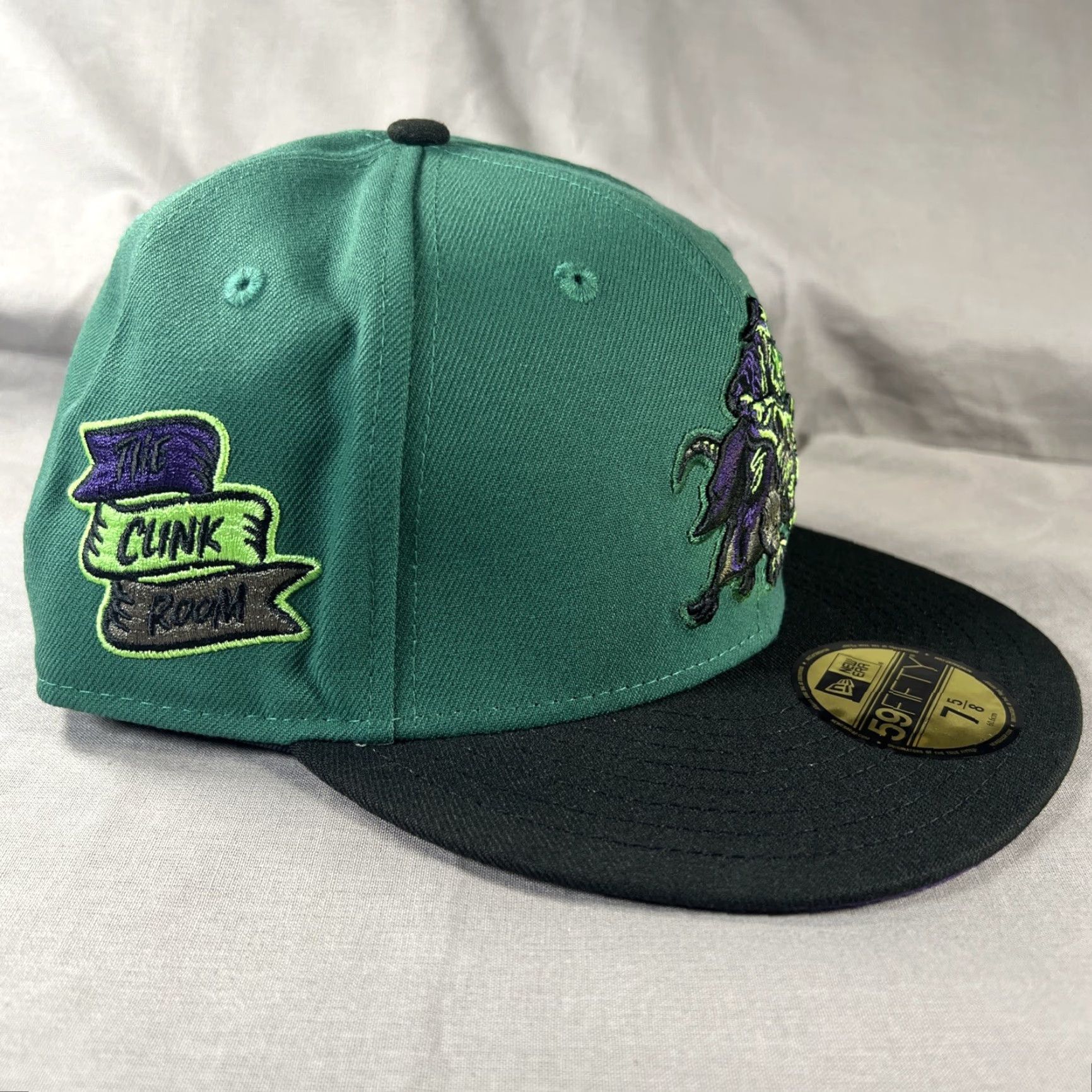 New Era New Era 59Fifty Fitted Hat Scourge Green Black Emerald Crown Visor Undervisor Purple 7 5/8 XS? Wait. No extra. Size ONE SIZE - 2 Thumbnail