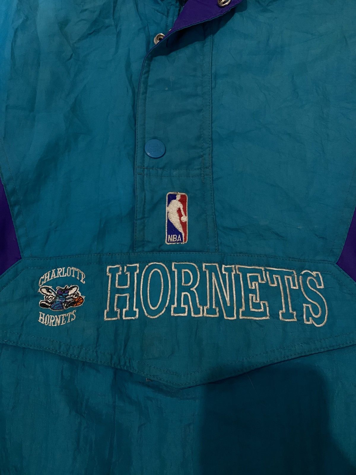 Starter Starter Jacket 1/2 Zip Charlotte Hornets Vintage 90’s Size US M / EU 48-50 / 2 - 2 Thumbnail