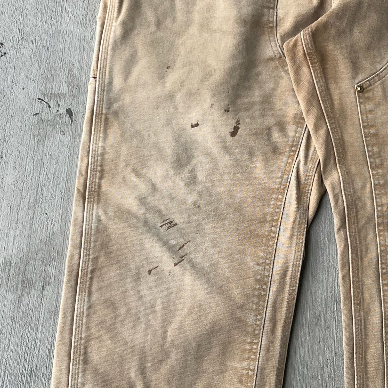 Carhartt × Vintage Carhartt brown faded double knee work wear carpenter pants Size US 37 - 7 Thumbnail