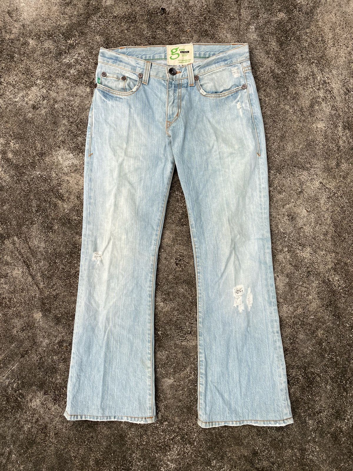 If Six Was Nine 🖤BLACKFRIDAY🖤Grass Flared Jeans Lgb Ifsixwasnine Size US 31 - 4 Thumbnail