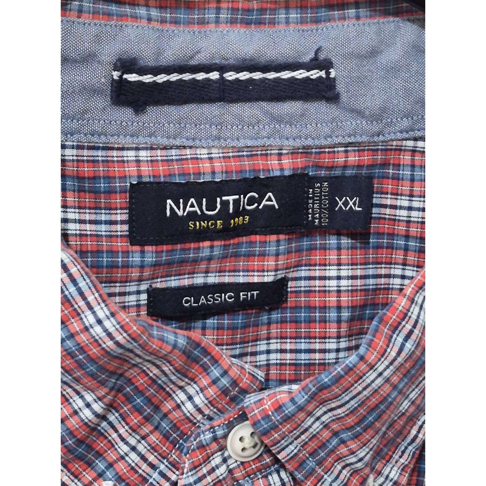 Nautica Nautica Men’s XXL Classic Fit Plaid Button-Down Shirt Size US XXL / EU 58 / 5 - 4 Thumbnail