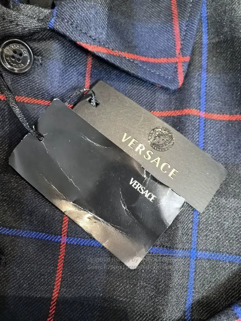 Versace Versace Wool patchwork shirt jacket trench coat Size US XXL / EU 58 / 5 - 8 Thumbnail