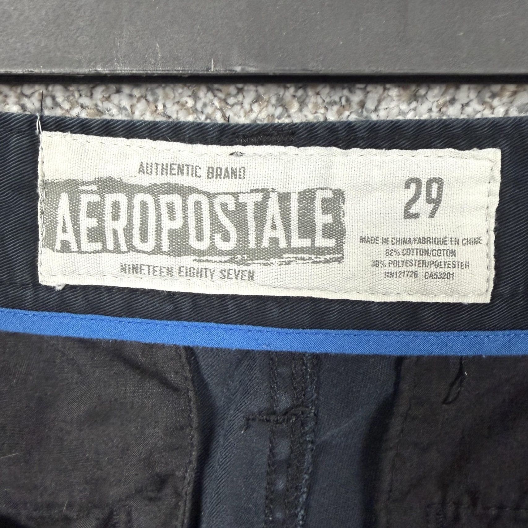 Aeropostale Aeropostale Chino Shorts Mens 29x8.5 Blue Flat Front Preppy Old Money Summer Mens Size US 29 - 7 Thumbnail