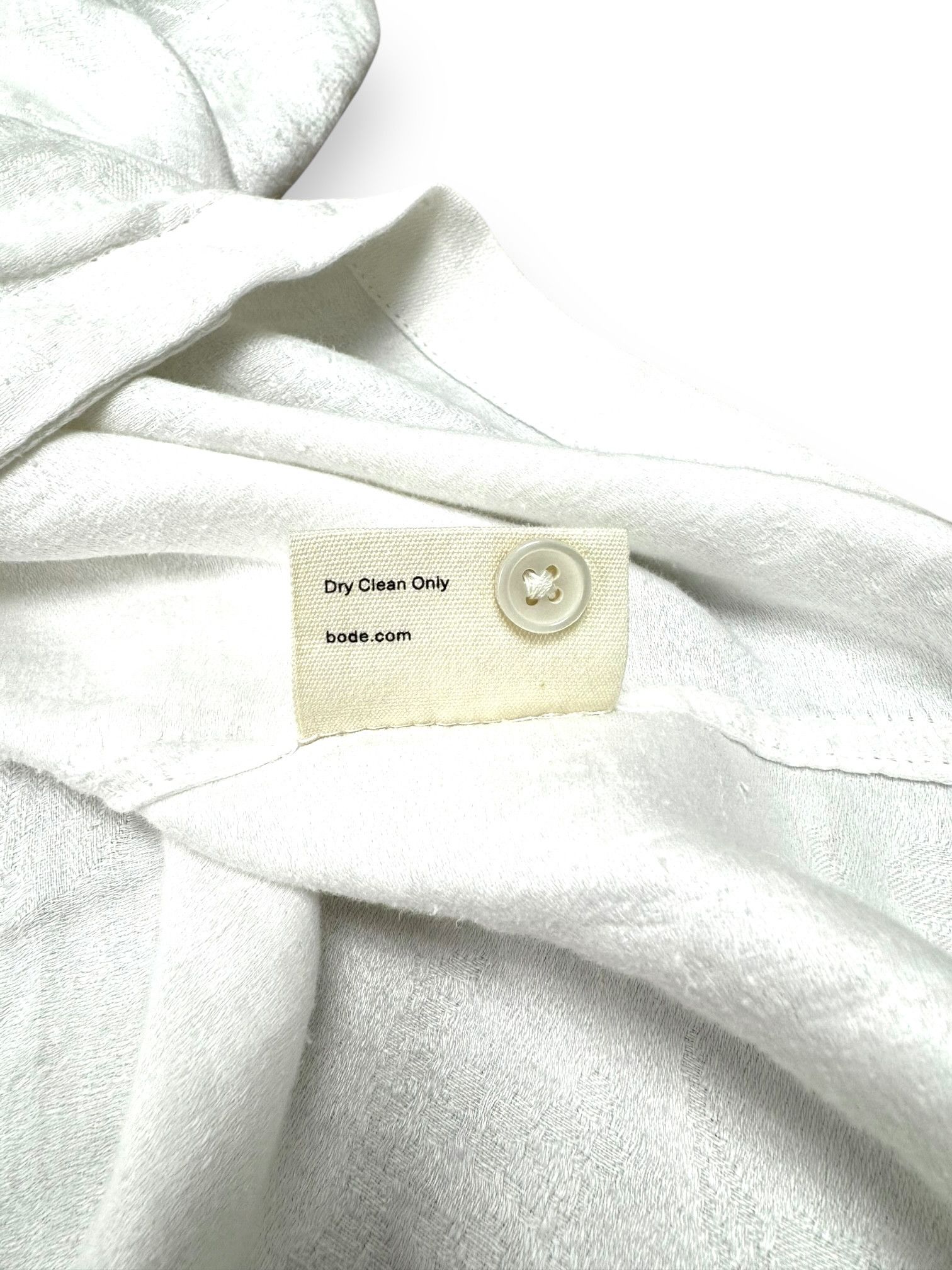 Bode One-of-a-Kind "Lake Shimmer" Floral Embroidery Linen Shirt Size US L / EU 52-54 / 3 - 7 Thumbnail