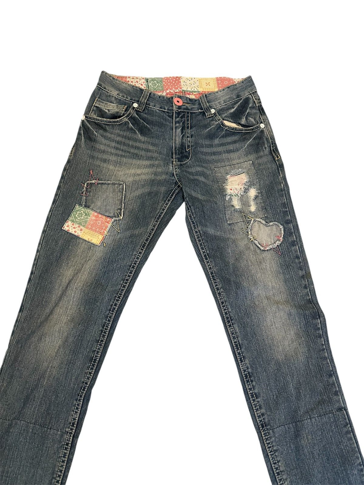 Japanese Brand Distress denim pactwork Size US 32 / EU 48 - 2 Thumbnail