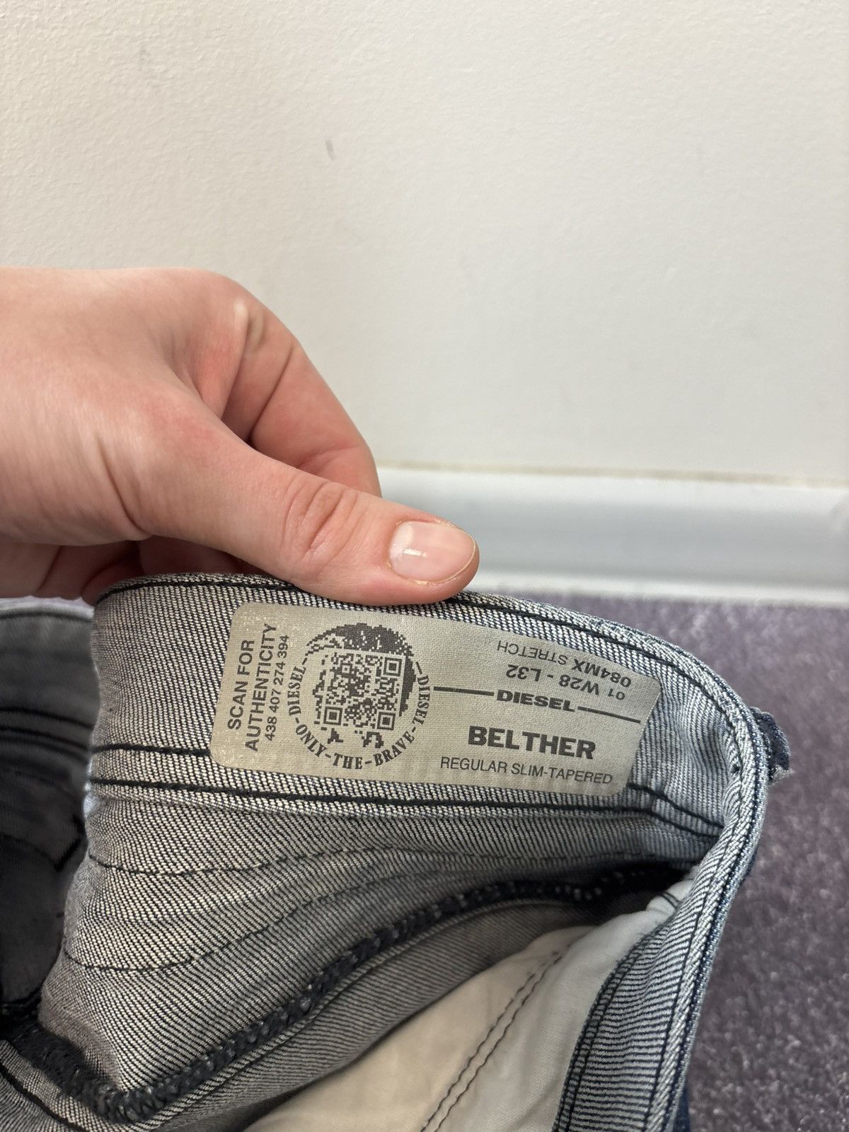 Diesel Diesel Belther NWT Men’s Regular Slim Tapered Denim Jeans Size US 28 / EU 44 - 9 Thumbnail
