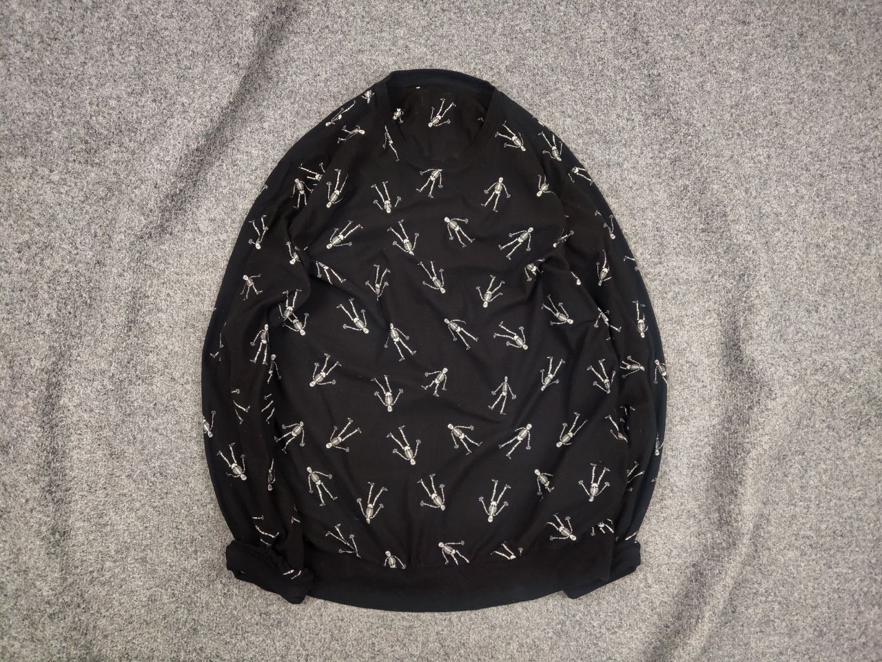 If Six Was Nine Vtg Japan Fleece Sweatshirt Skeleton Le Grande Bleu L.G.B. Size US M / EU 48-50 / 2 - 2 Thumbnail