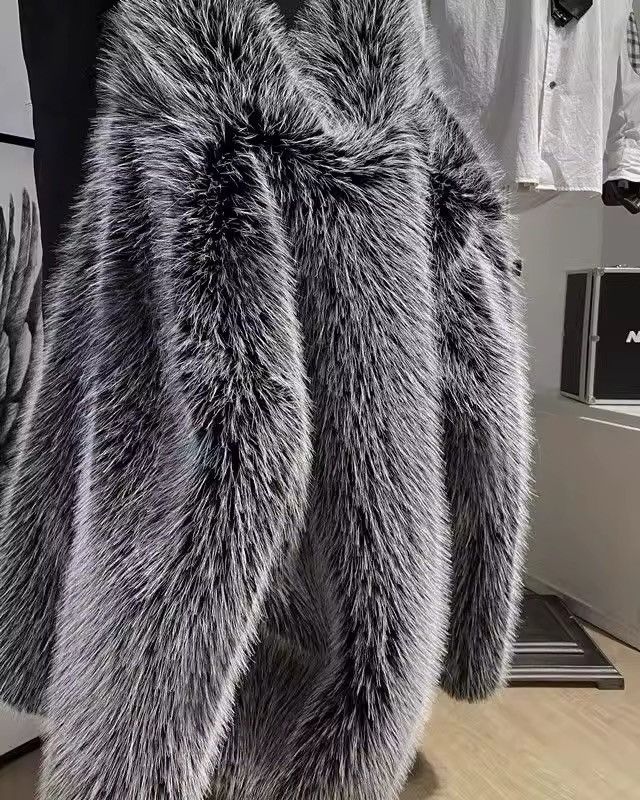Other Streetwear Faux Fur Warm Luxury Trendy Gray Jacket Coat Size US L / EU 52-54 / 3 - 5 Thumbnail