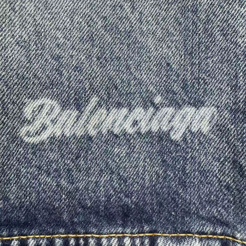 Balenciaga Balenciaga Blue full printed logo denim jacket coat Size US S / EU 44-46 / 1 - 5 Thumbnail