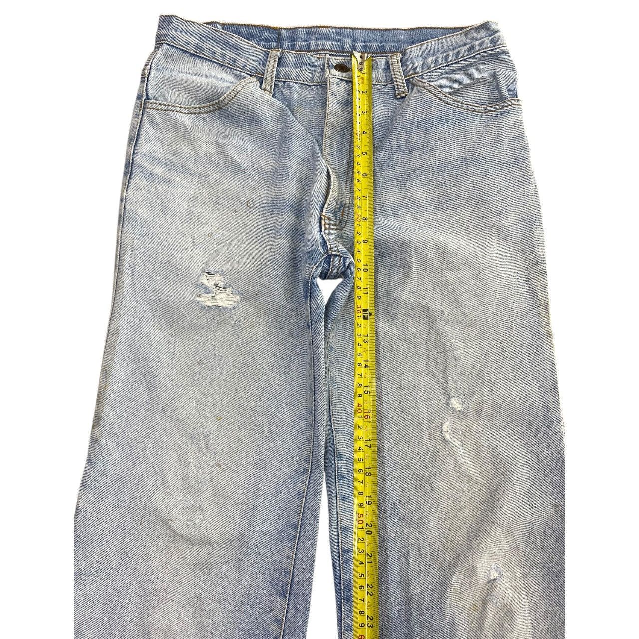 Japanese Brand Japanese Brand Acid Blue Wash Style Loose Jeans Size US 33 - 6 Thumbnail